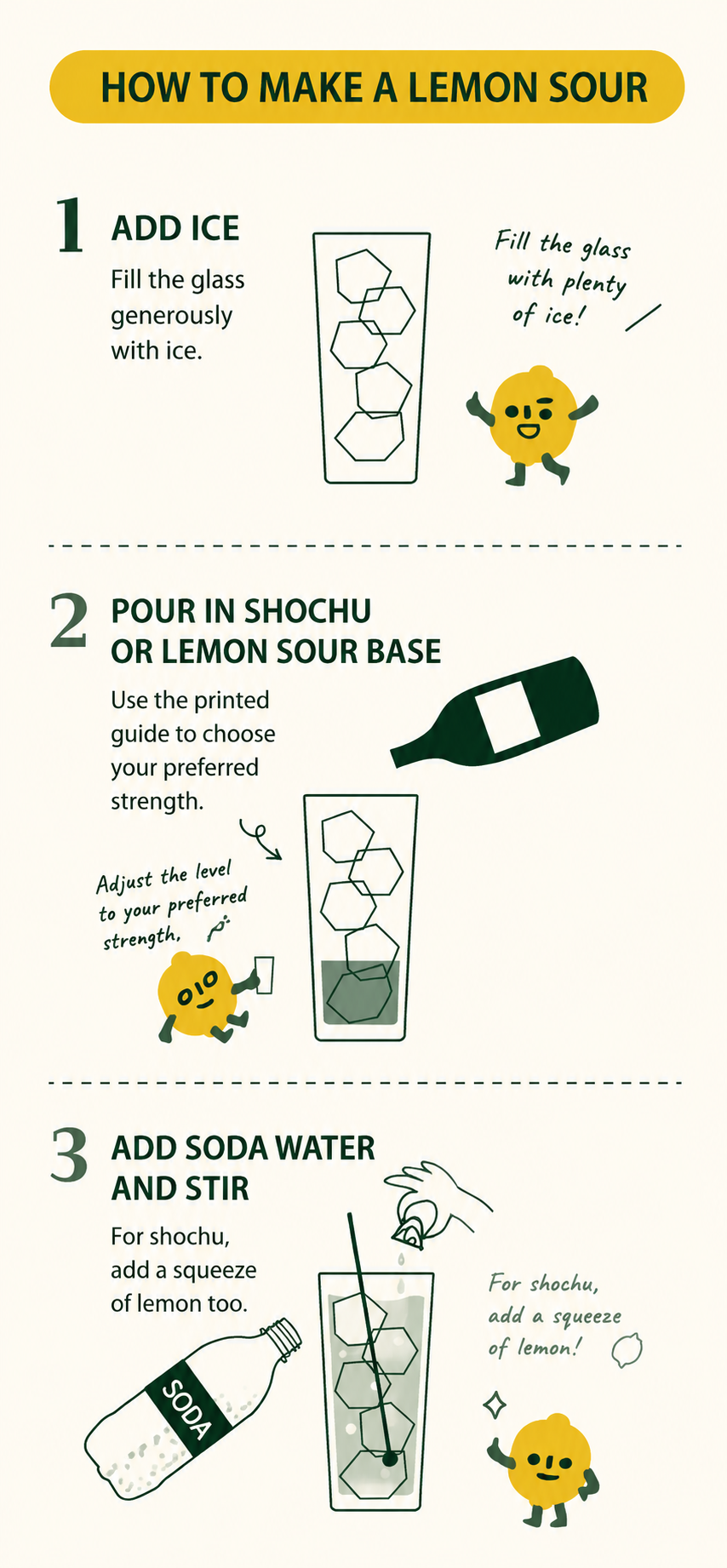 Toyo-Sasaki Lemon Sour Glass Tumbler with Measurement Guide 435ml