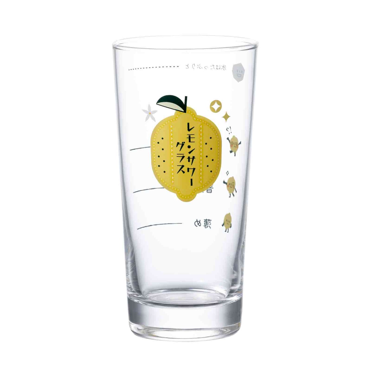 Toyo-Sasaki Lemon Sour Glass Tumbler with Measurement Guide 435ml