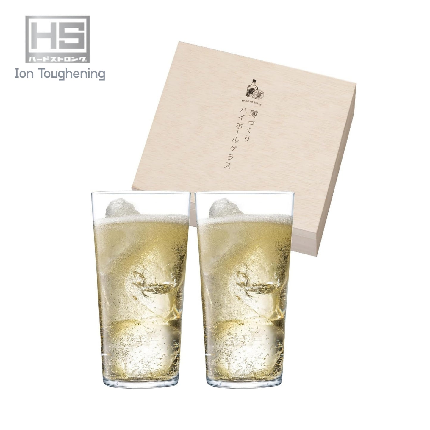 Toyo-Sasaki Usurai HS Platinum Highball Glass Gift Set 420ml