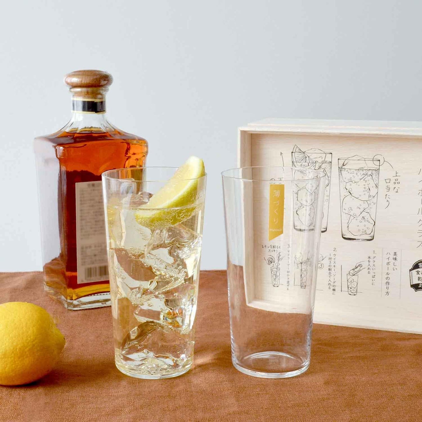 Toyo-Sasaki Usurai HS Platinum Highball Glass Gift Set 420ml