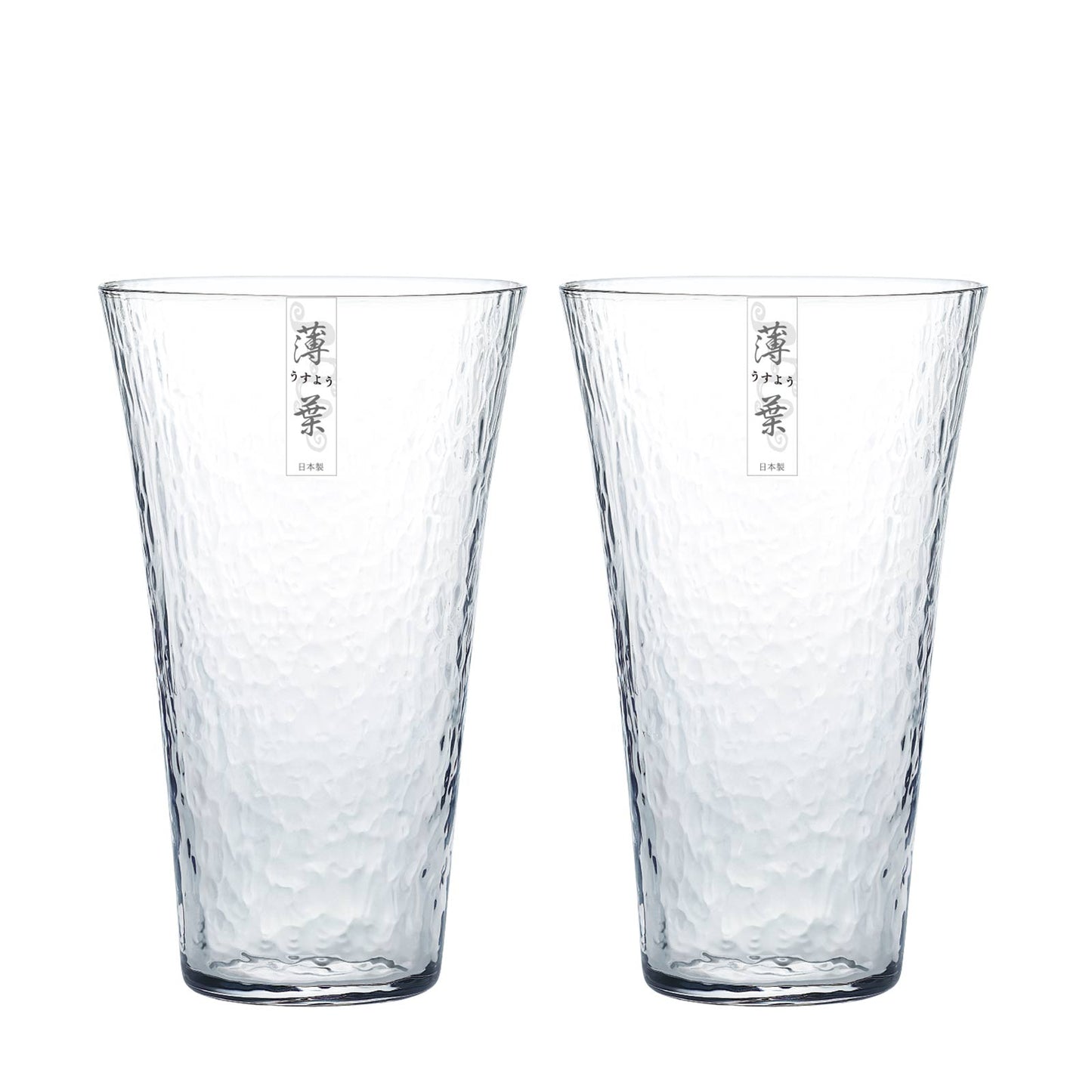 Toyo-Sasaki Usuyo HS Platinum Washi Highball Glass Gift Set 435ml