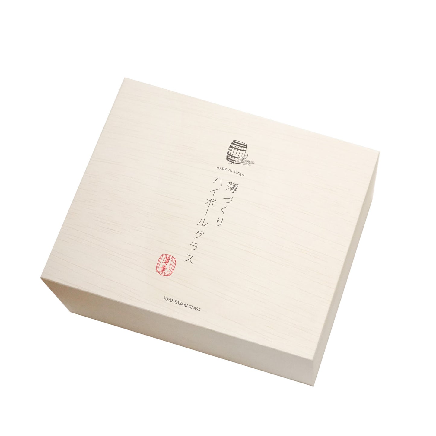 Toyo-Sasaki Usuyo HS Platinum Washi Highball Glass Gift Set 435ml
