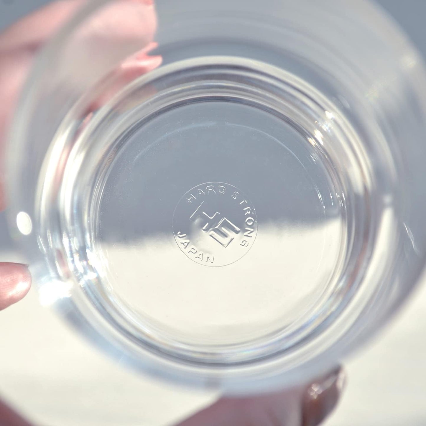 Toyo-Sasaki HS Blue Stackable Glass Tumbler 200ml - Clear
