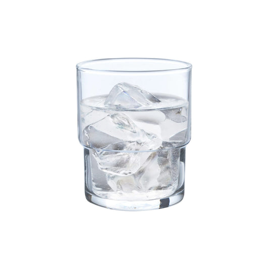 Toyo-Sasaki HS Blue Stackable Glass Tumbler 200ml - Clear