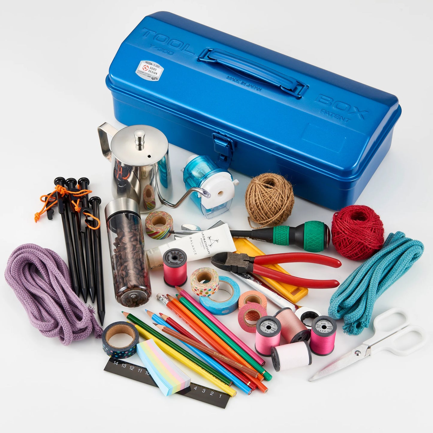 Toyo Steel Camber-top Toolbox Y-350 Blue