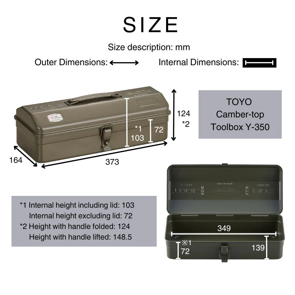 Toyo Steel Camber-top Toolbox Y-350 Titanium