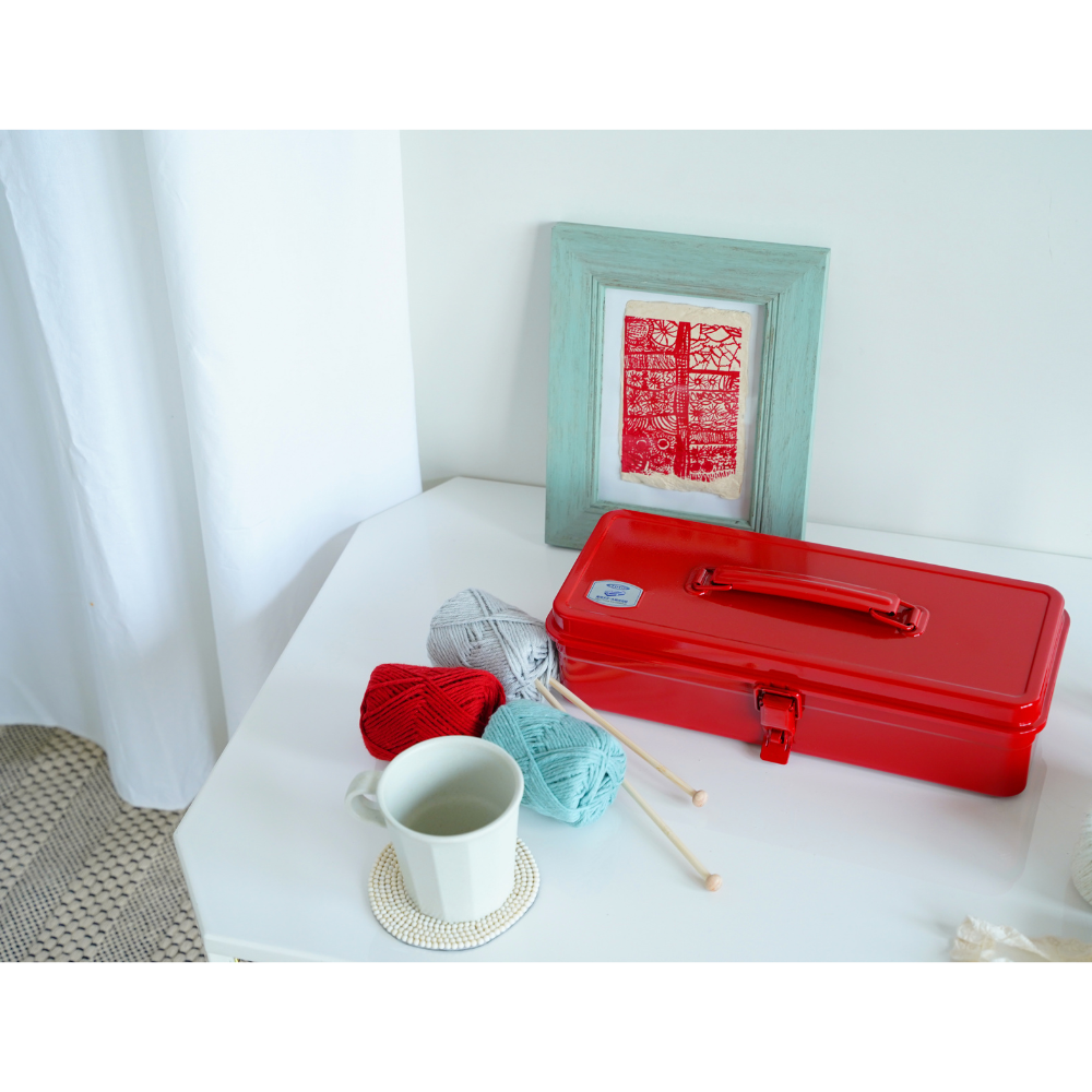 Toyo Steel Trunk Shape Toolbox T-320 Red
