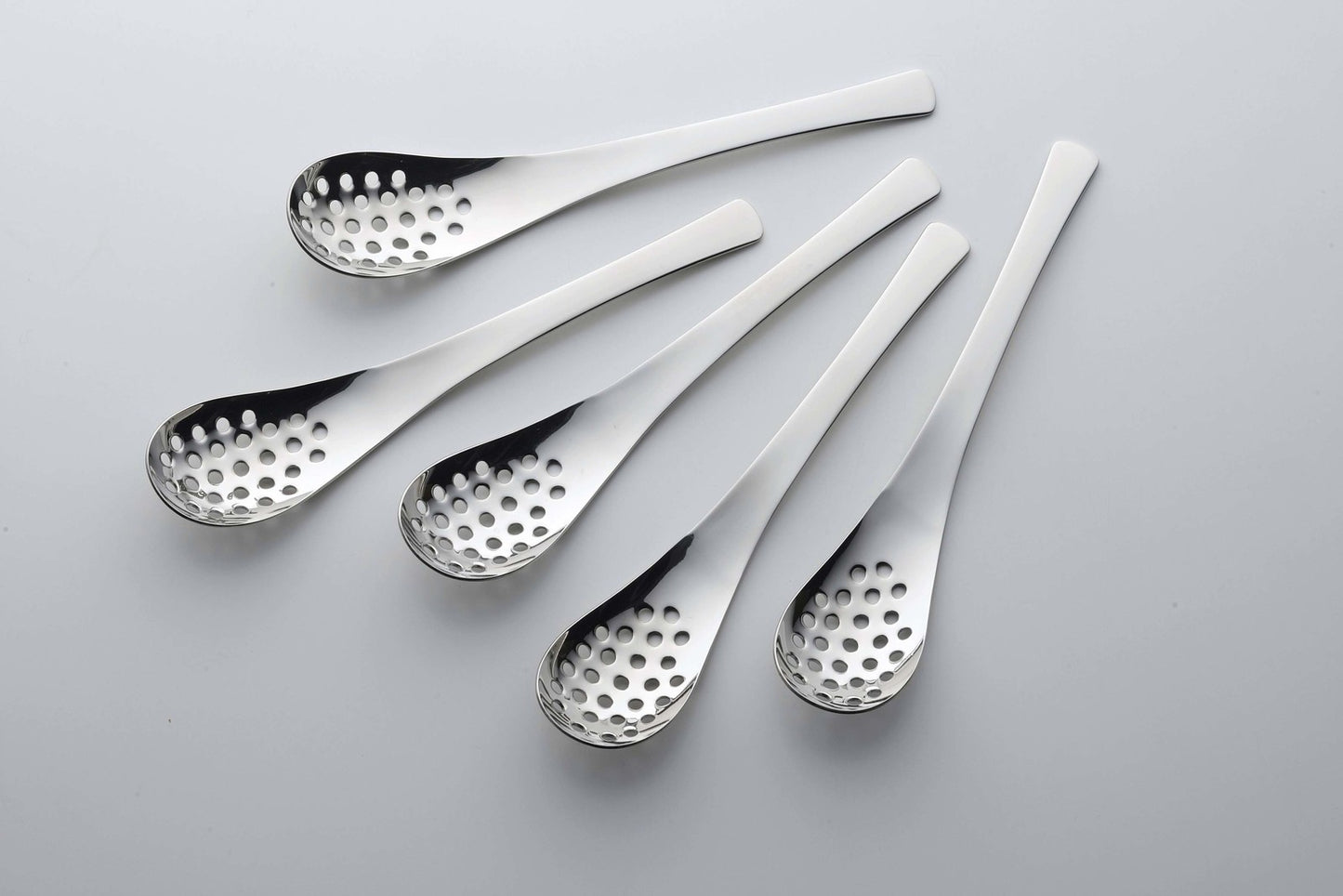 Tsubame Mirror Polished Stainless Steel Slotted Renge Spoon 18cm