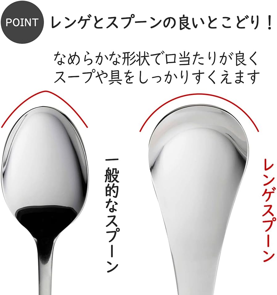 Tsubame Mirror Polished Stainless Steel Classic Renge Spoon 17.7cm