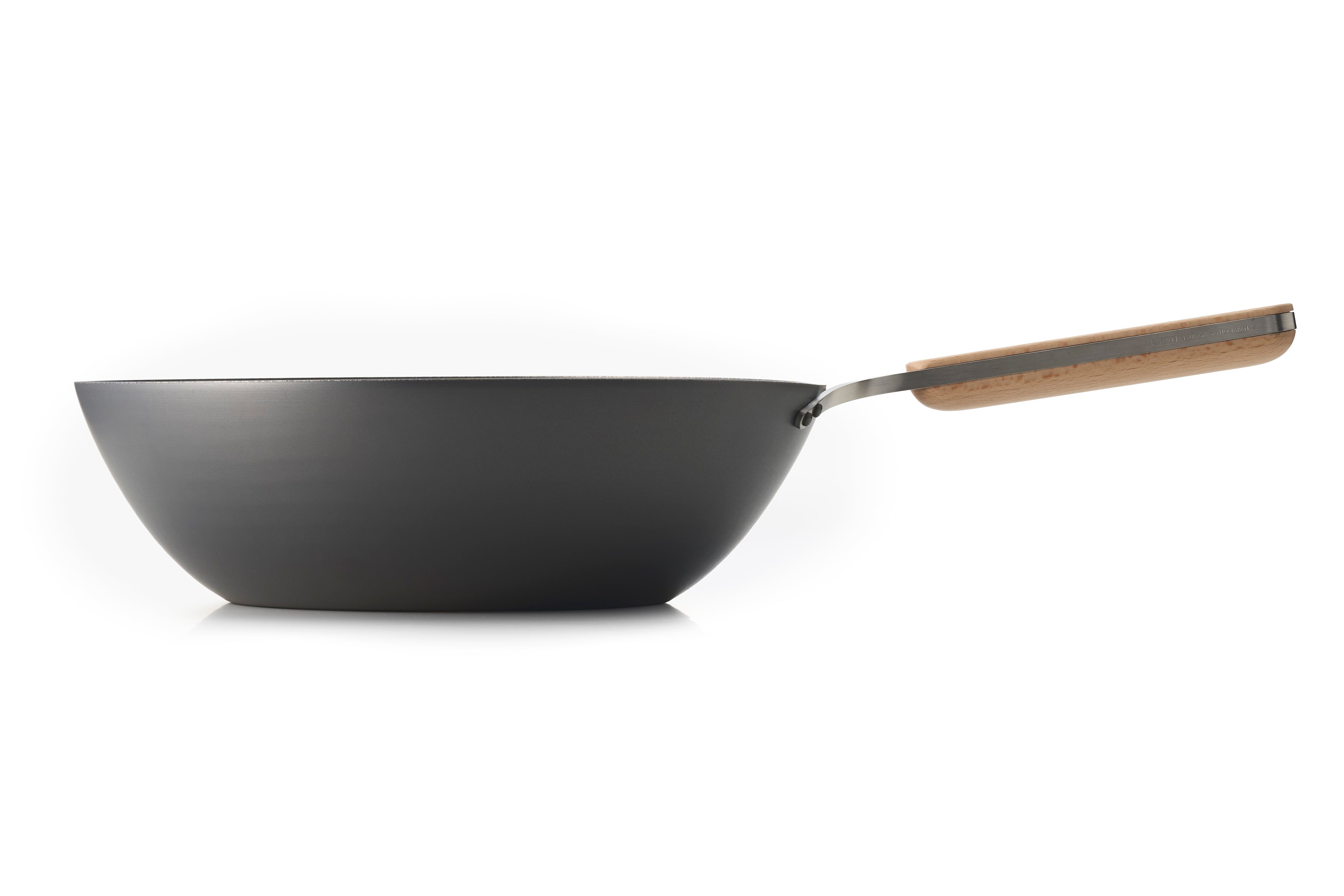 Nitrided Carbon Steel Wok Pan 32cm - Made In Japan UK