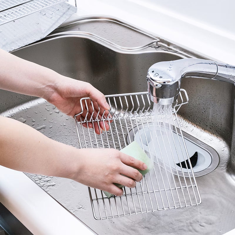 Wahei Enzo Stainless Steel Dish Drainer Rack Set
