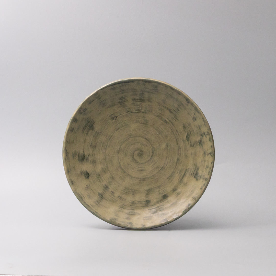 Washed Fern Thick Edge Dinner Plate 25cm