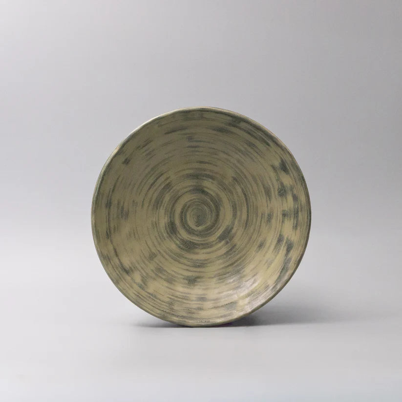 Washed Fern Shallow Open Bowl 24cm