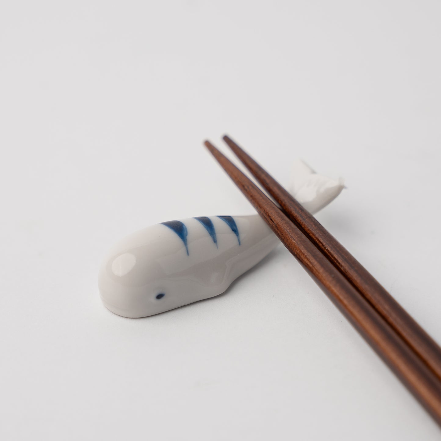 Blue Stripe Whale Chopstick Rest