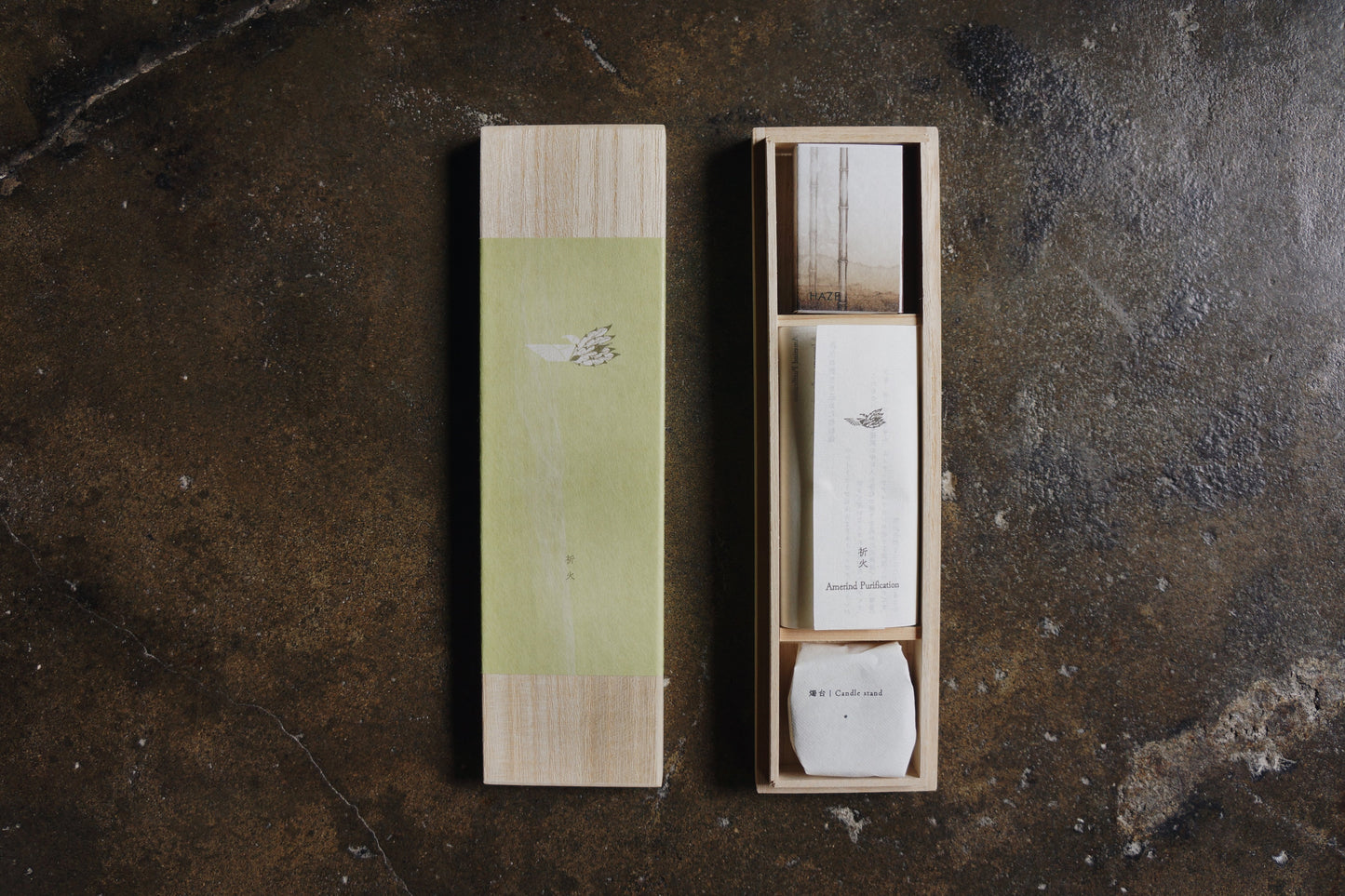 White Sage Warosoku Candle Box Set - Purification