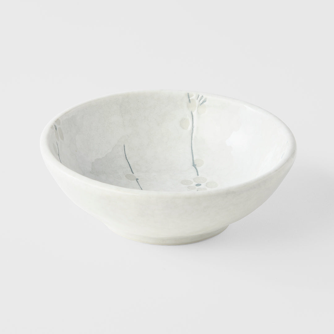Marble-patterned ceramic bowl on a white background