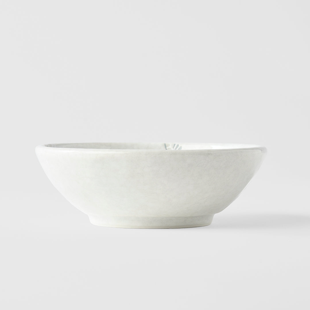 White ceramic bowl on a white background