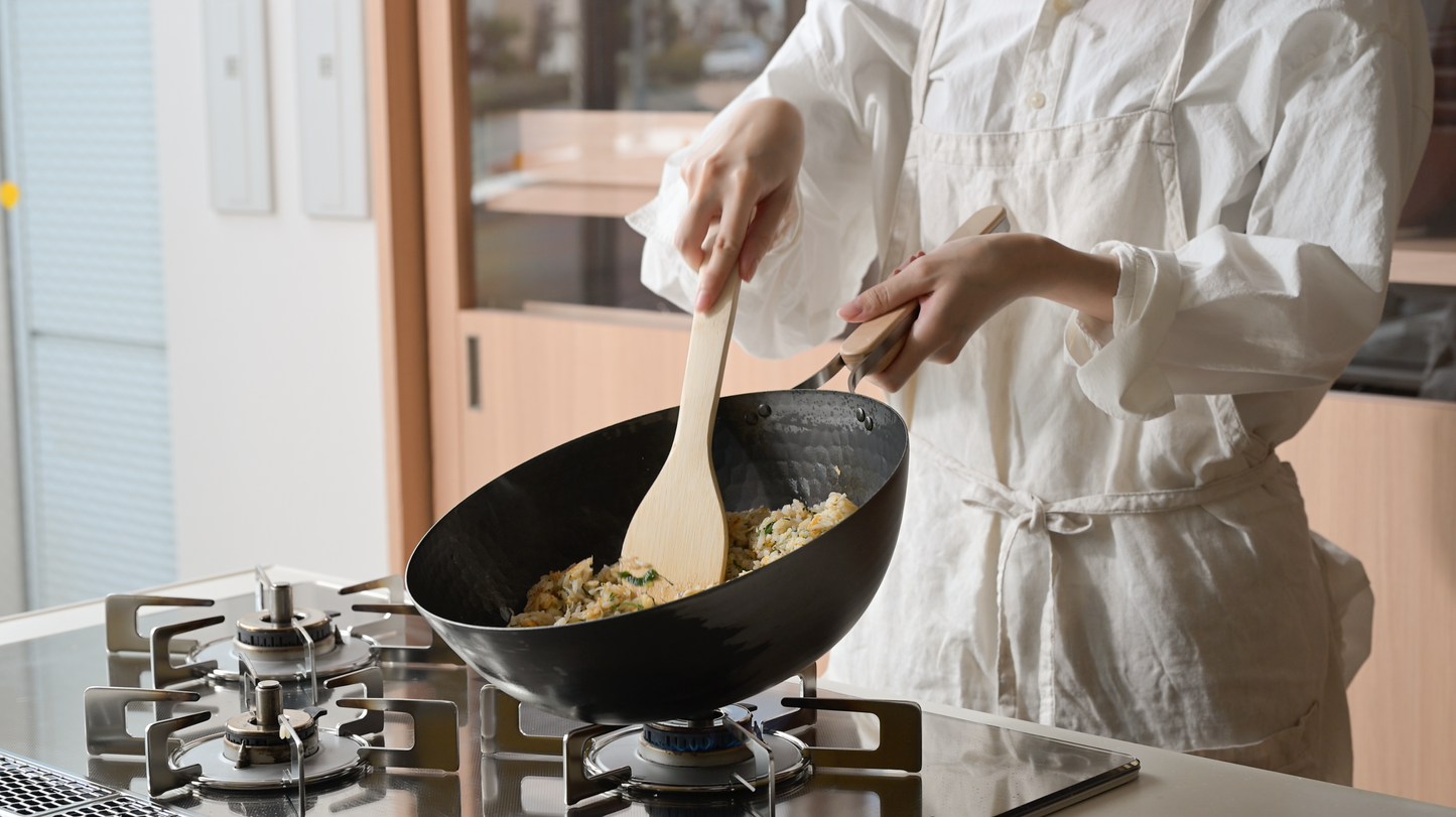 Nitrided Carbon Steel Wok Pan 32cm