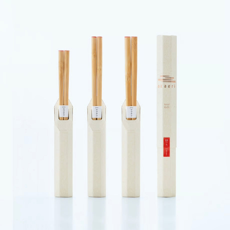 Yamachiku Okaeri Natural Bamboo Chopsticks 23cm - Slim