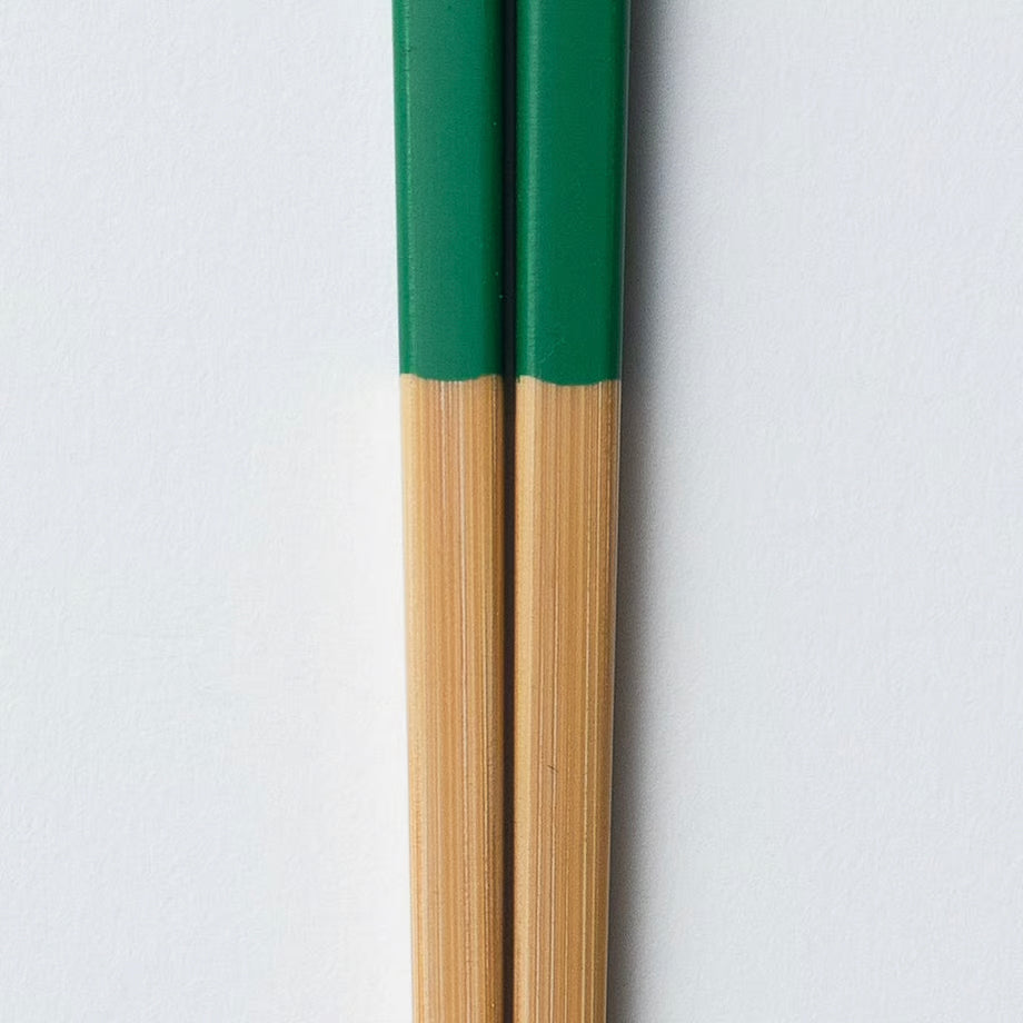Yamachiku Susu Square Bamboo Chopsticks 23cm - Green