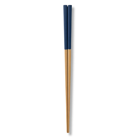 Yamachiku Susu Square Bamboo Chopsticks 23cm - Navy