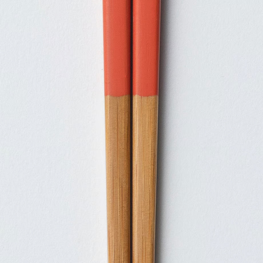 Yamachiku Susu Square Bamboo Chopsticks 23cm - Orange
