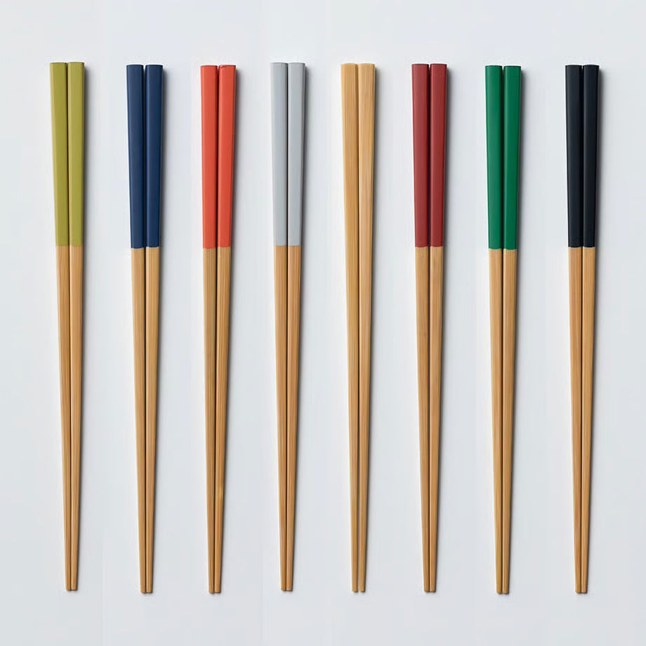 Yamachiku Susu Square Bamboo Chopsticks 23cm - Black