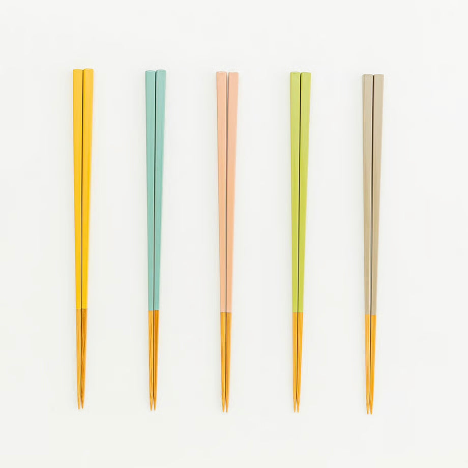 Yamachiku Sweet Urushi Bamboo Chopsticks 23.5cm - Mint Blue