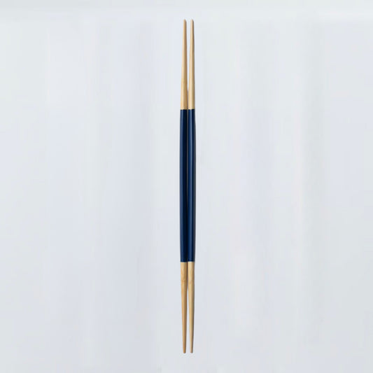 Yamachiku White Bamboo Navy Serving Chopsticks 33cm