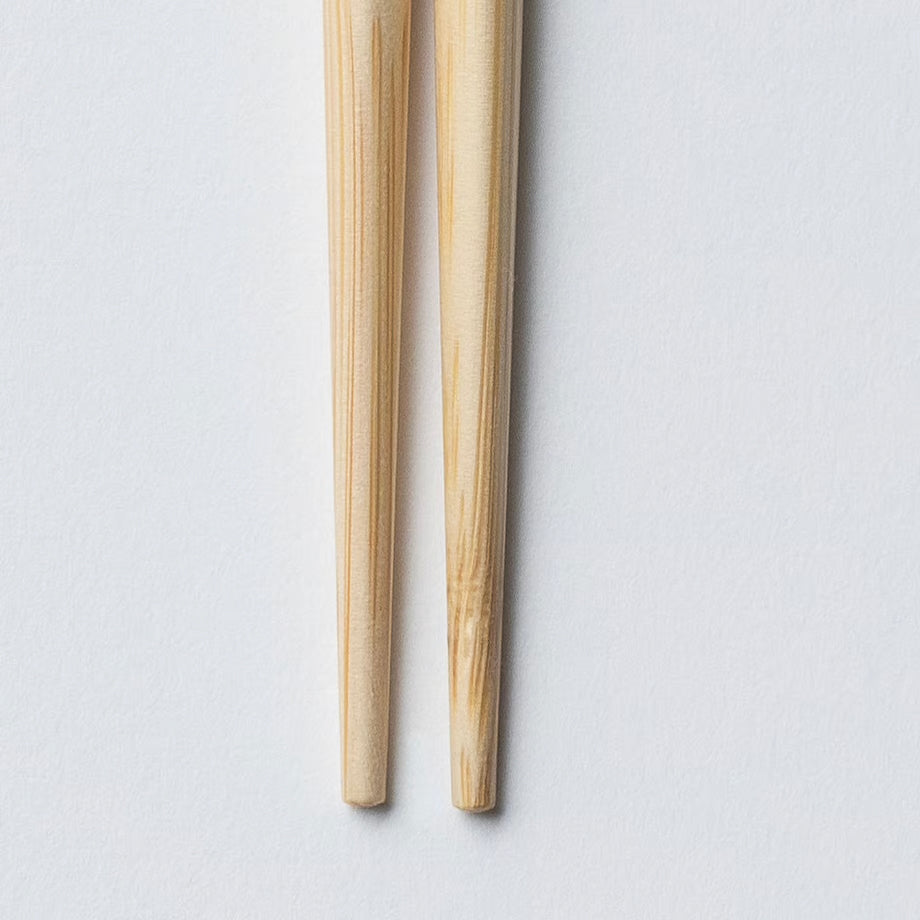 Yamachiku White Bamboo Navy Serving Chopsticks 33cm