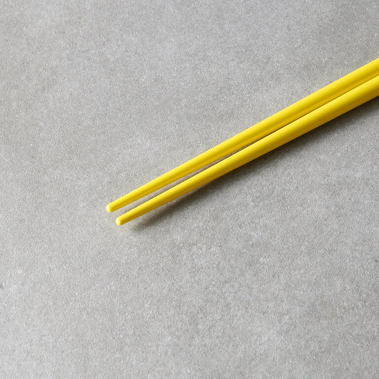 Canary yellow & white chopsticks 23cm