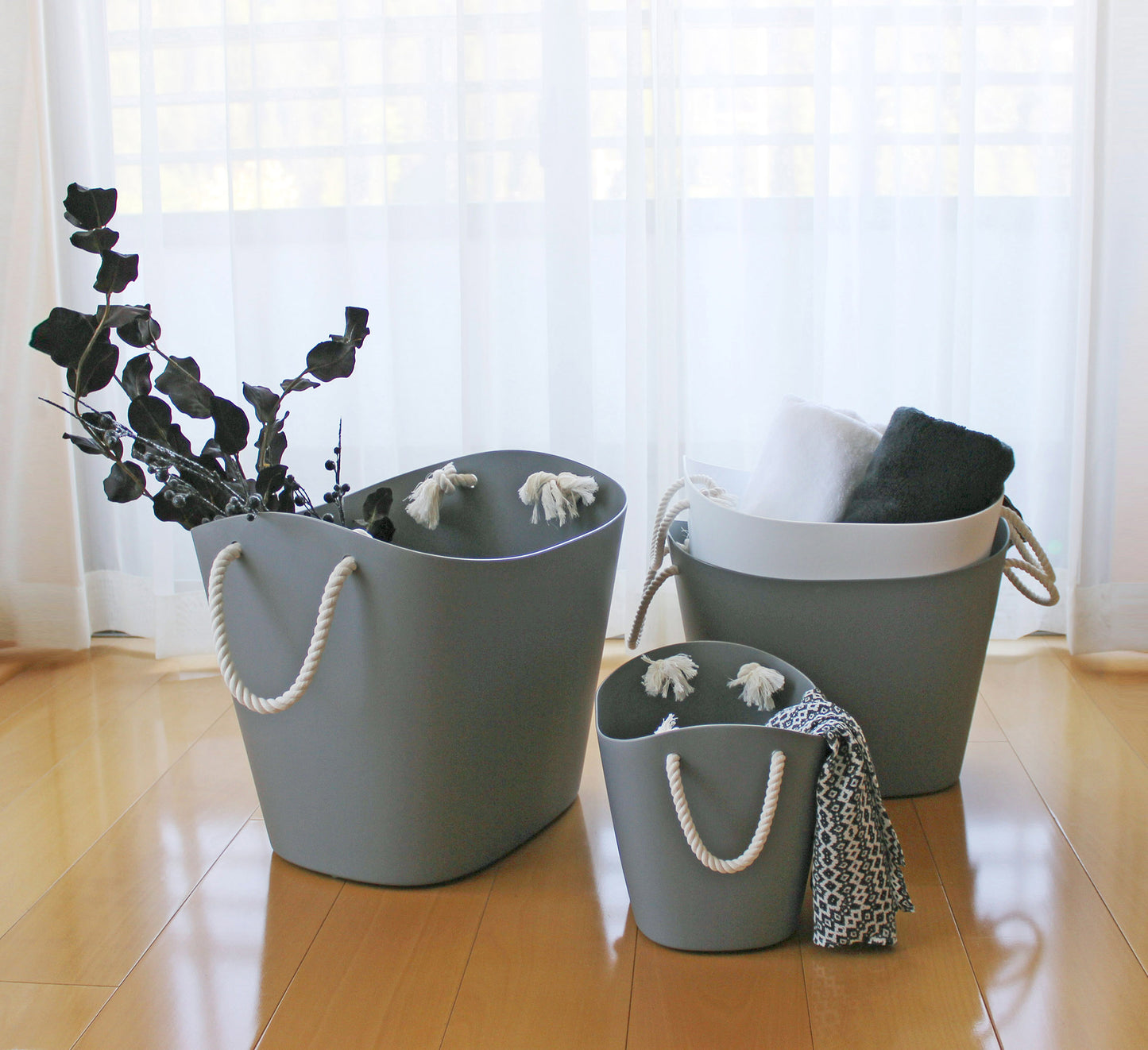 Hachiman Balcolore S Storage Basket 7L - Cafe Au Lait