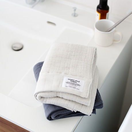 Shinto inner pile bath towel charcoal