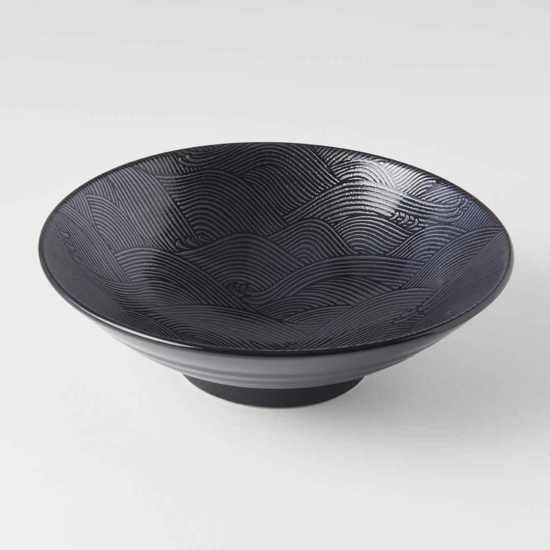 Black Wave ramen bowl  25cm