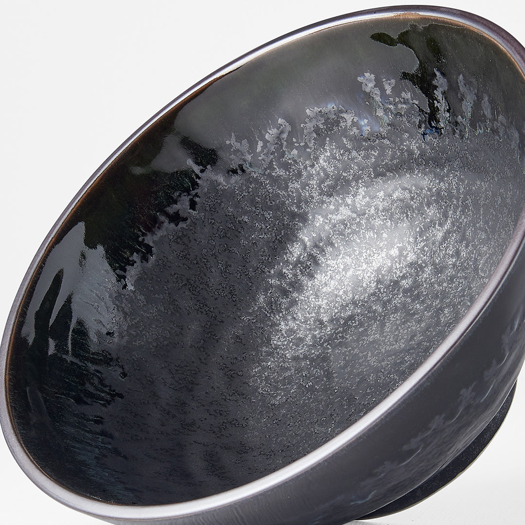 Matt W'Shiny Black Edge udon bowl 20cm