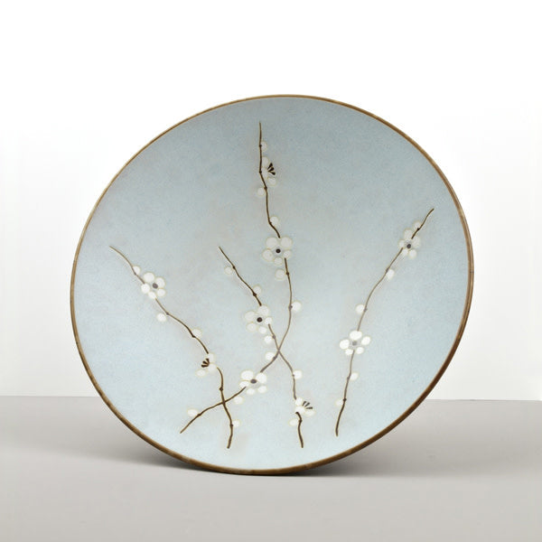Light Blue Blossom Ramen Bowl 24cm