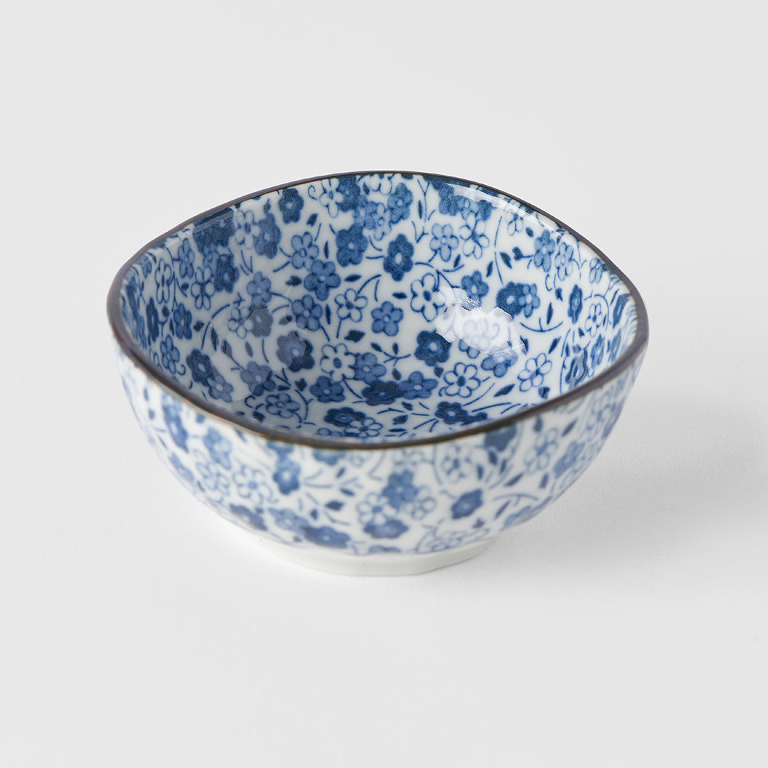 Blue Daisy Oval Tapas Bowl 9cm