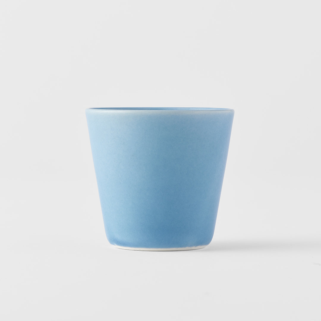 Blue V-shape teacup 7.5cm