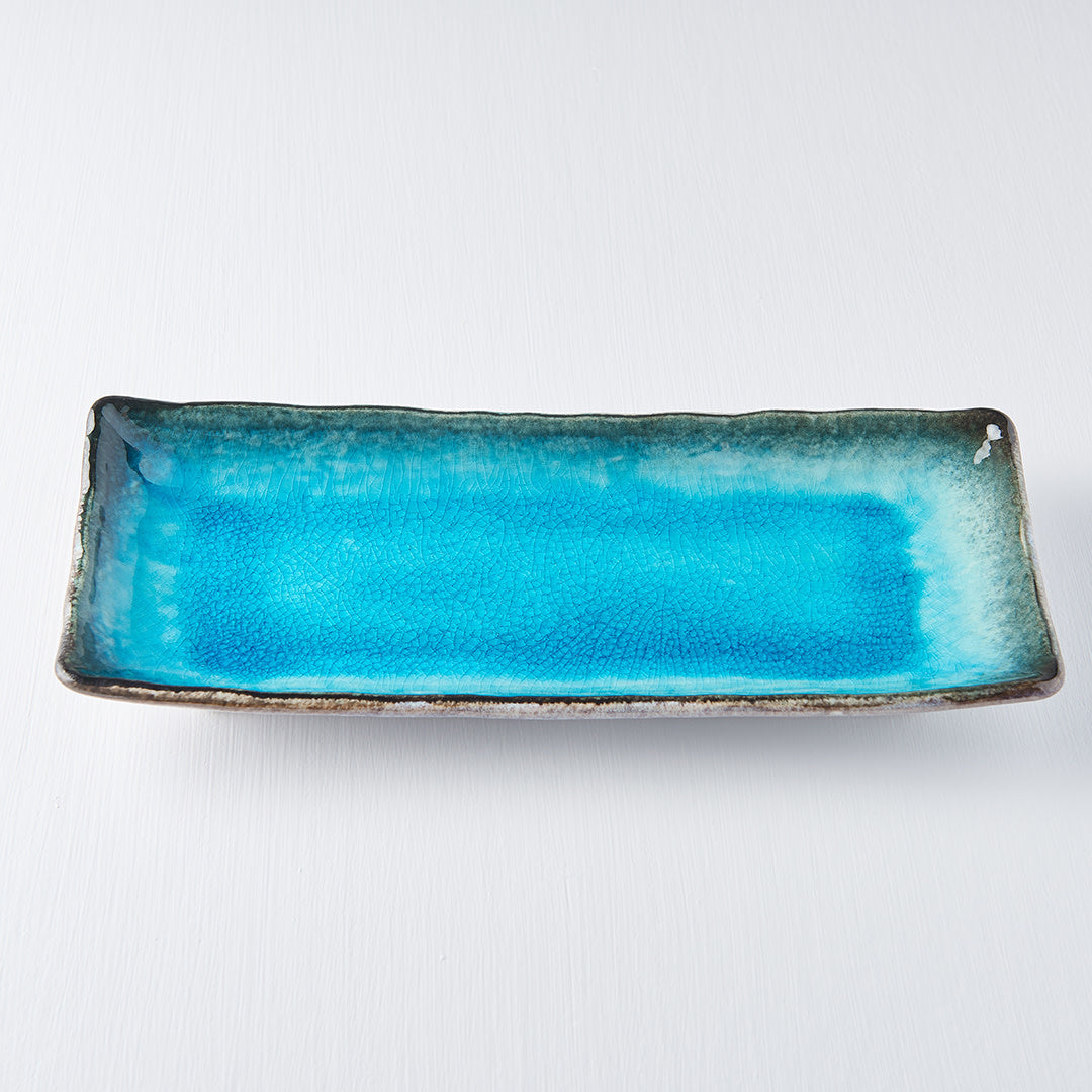Sky Blue sashimi plate 28cm