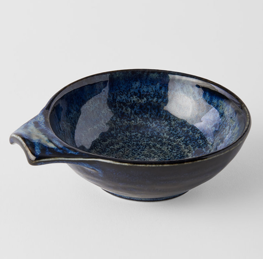 Indigo Blue bowl with handle 15cm