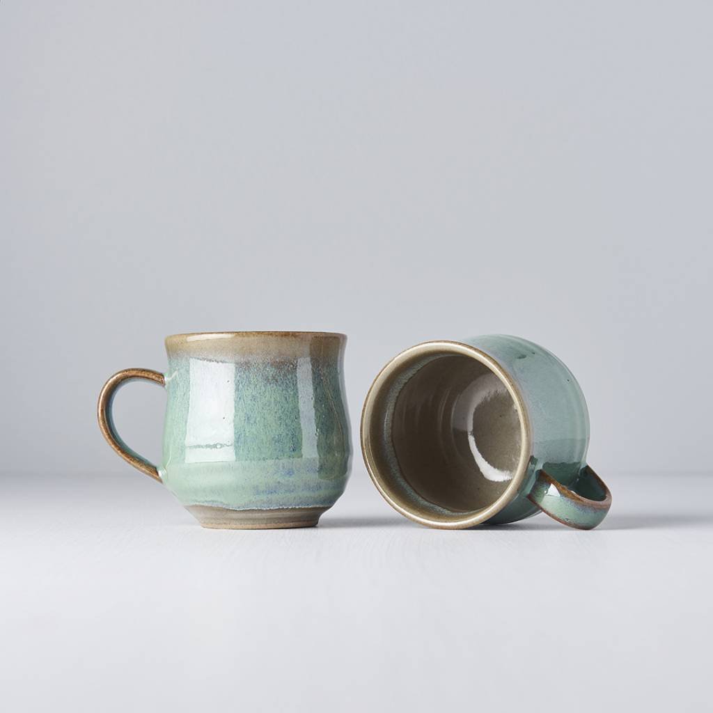 Bright green mug with handle 8cm