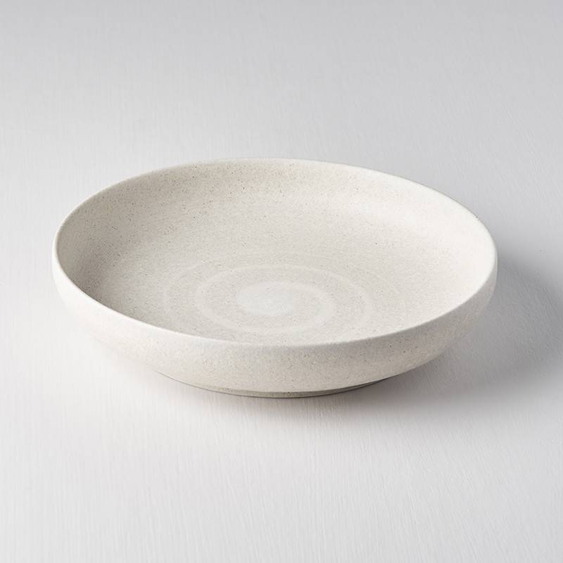 Recycled White Sand high rim 22cm