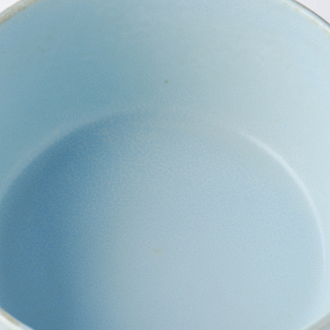 Soda Blue bowl with plastic Lid 13cm