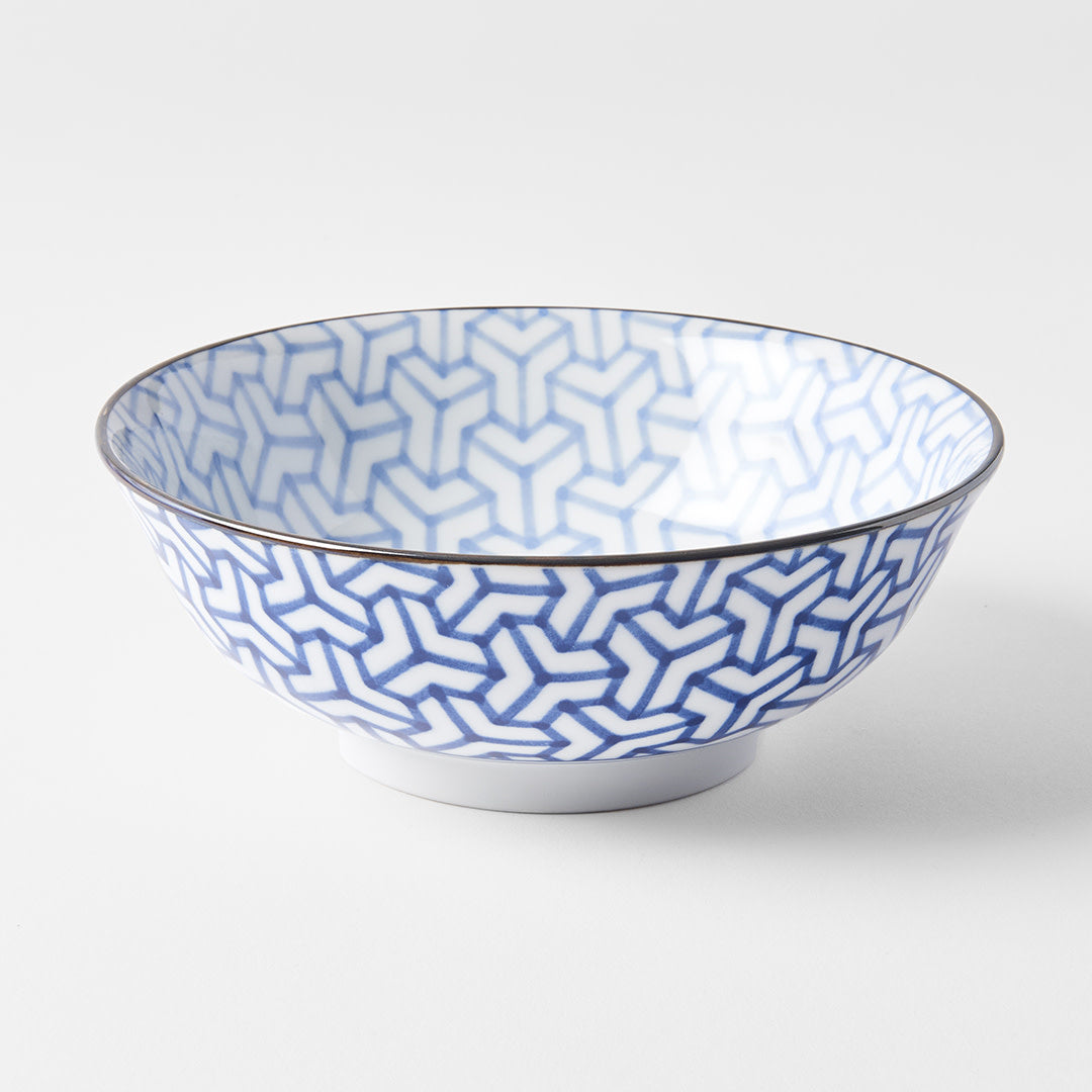 Indigo Herringbone Ikat large bowl 19cm