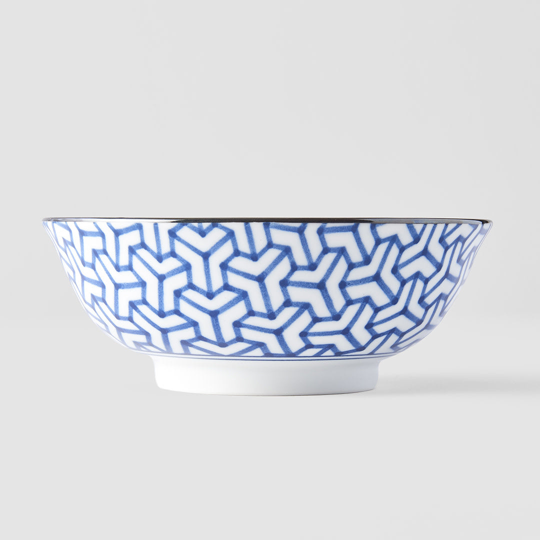 Indigo Herringbone Ikat large bowl 19cm