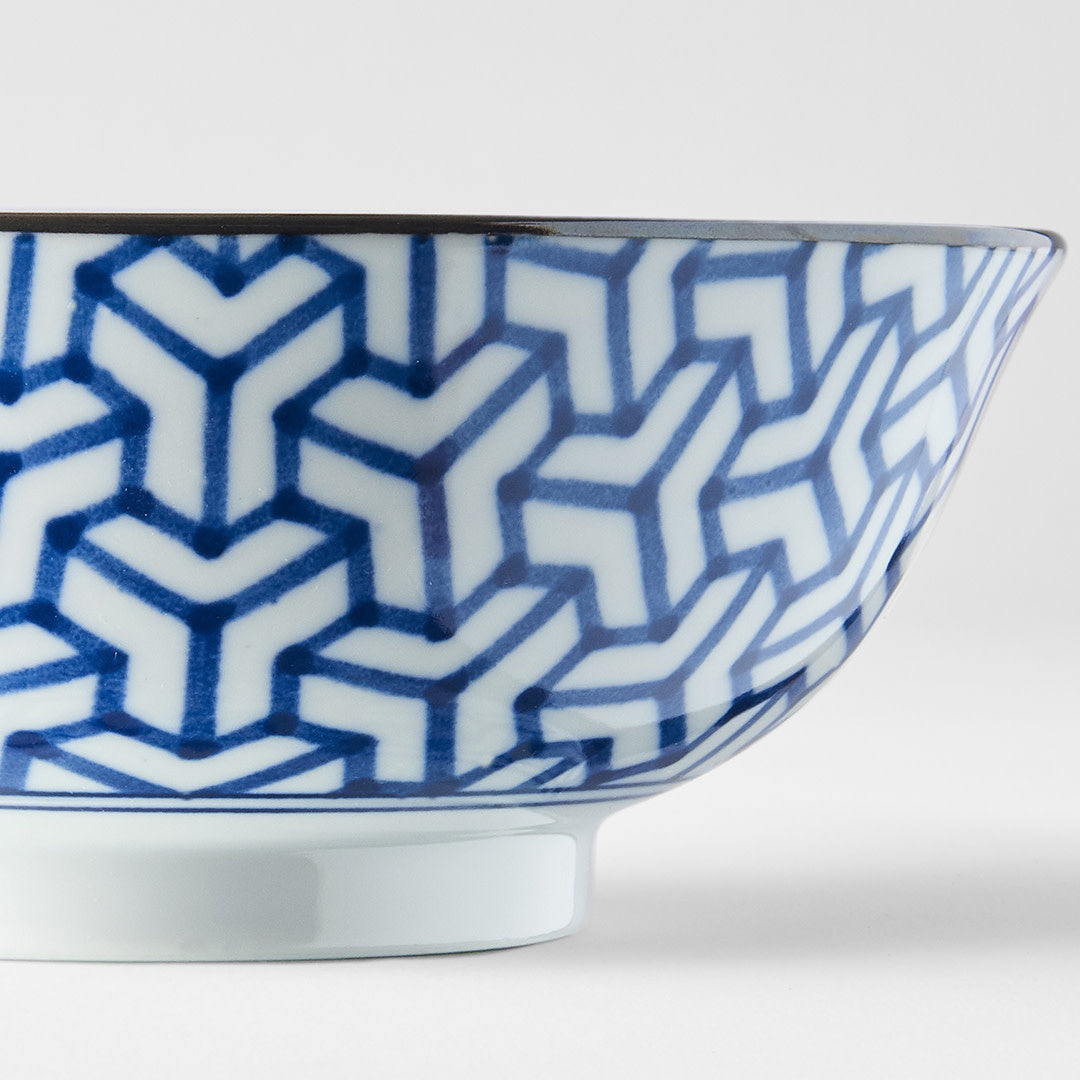 Indigo Herringbone Ikat large bowl 19cm