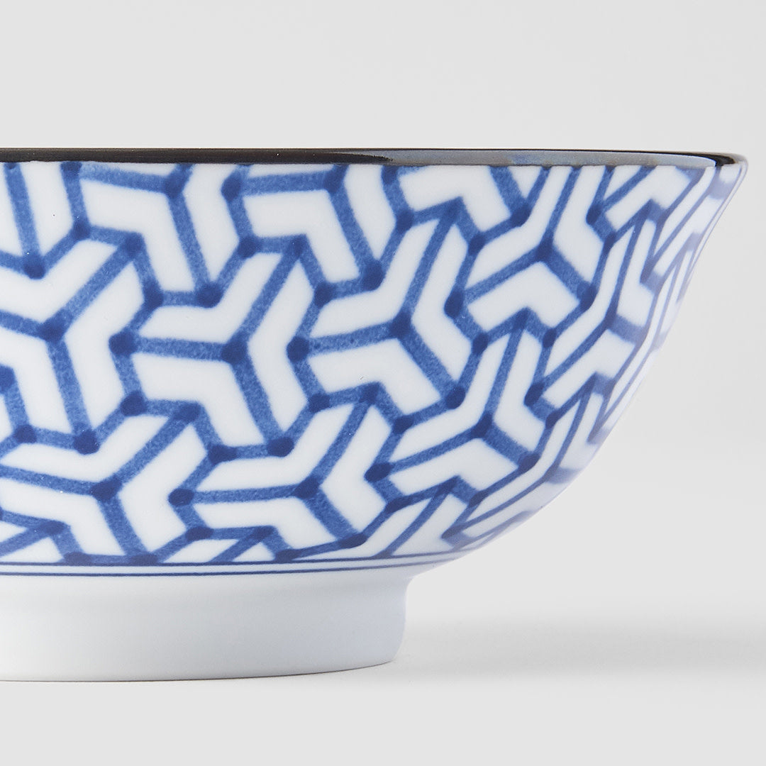 Indigo Herringbone Ikat large bowl 19cm