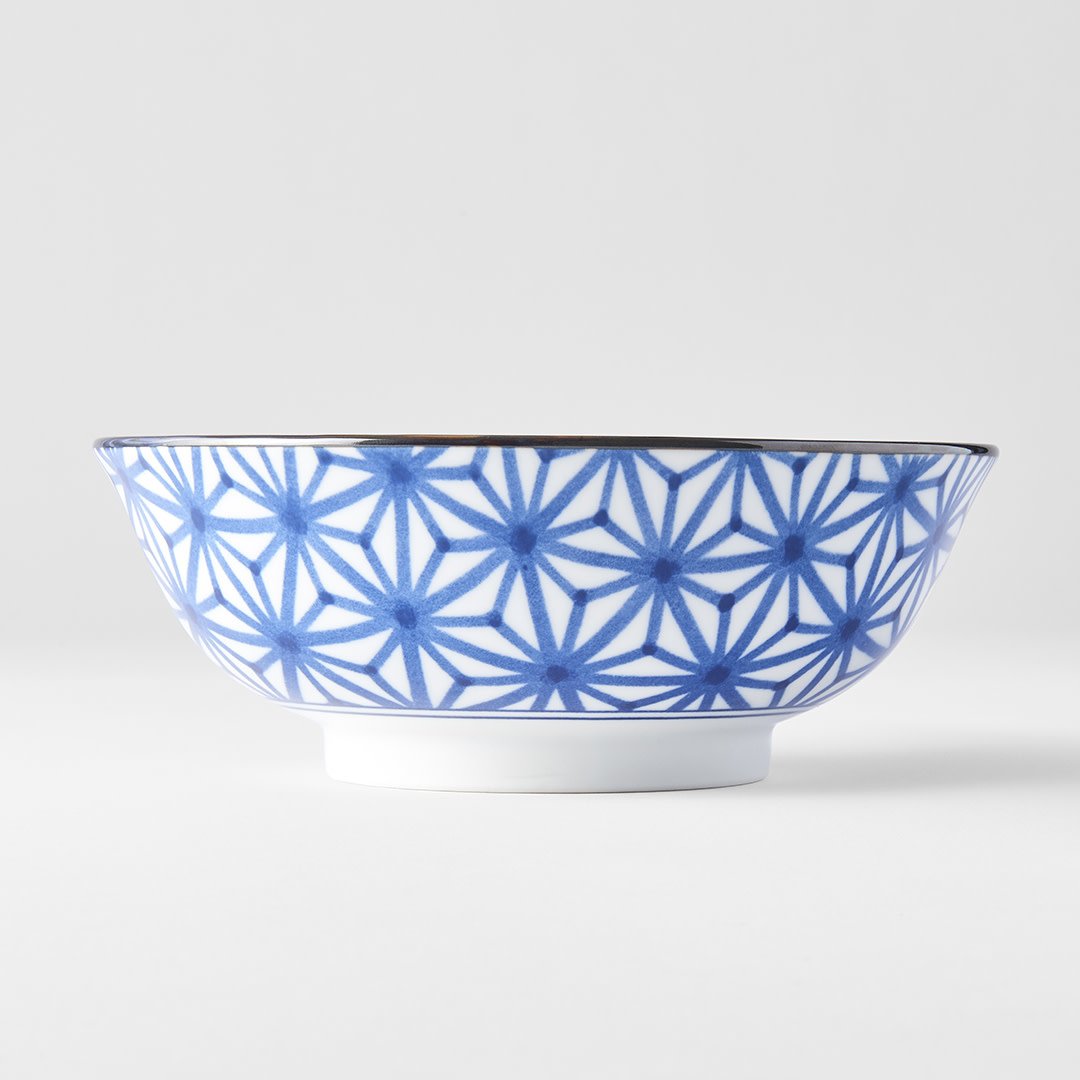 Indigo Ikat starbust large bowl 20cm
