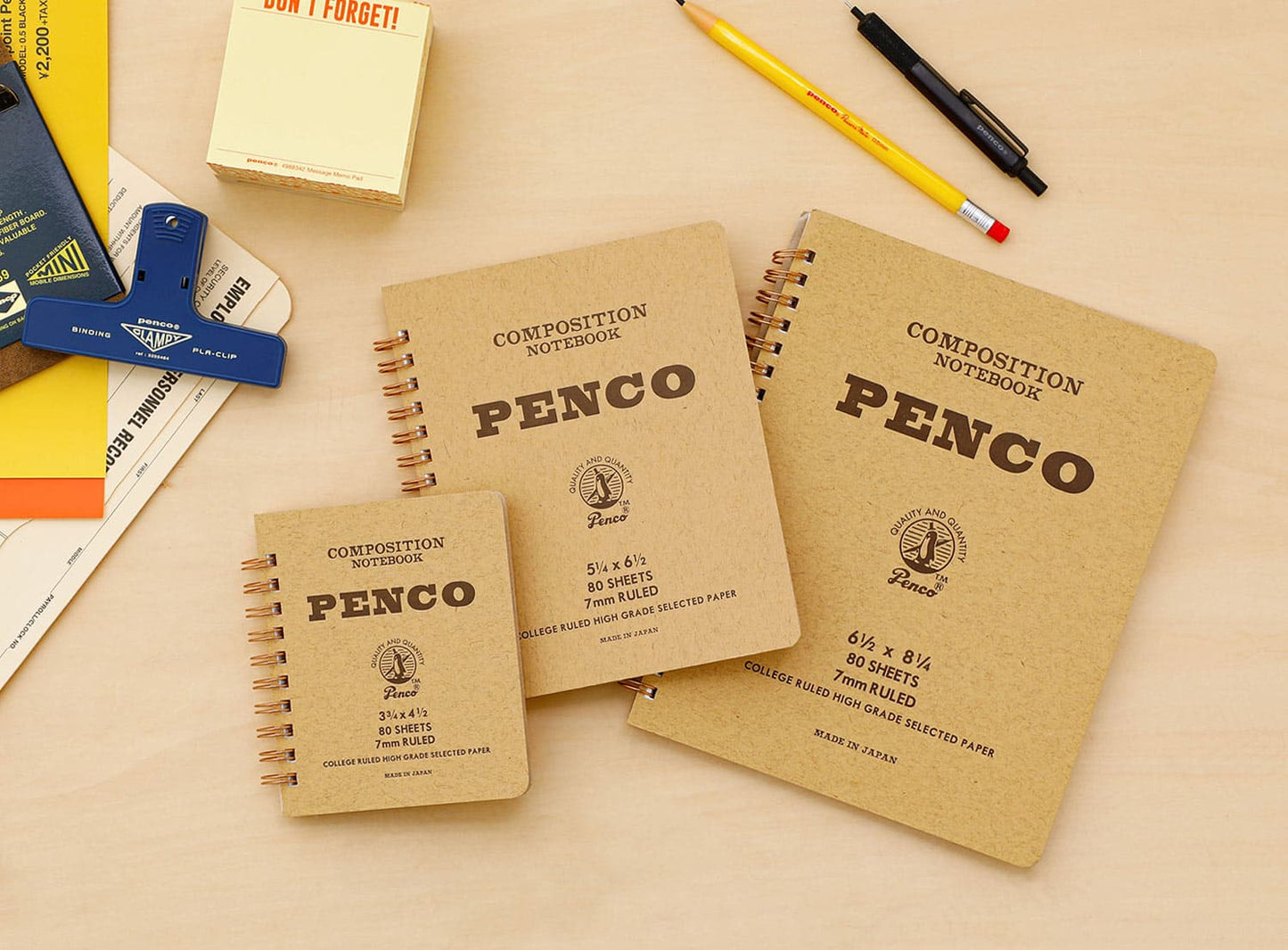 Hightide Penco Coil Lined Notebook M - Natural