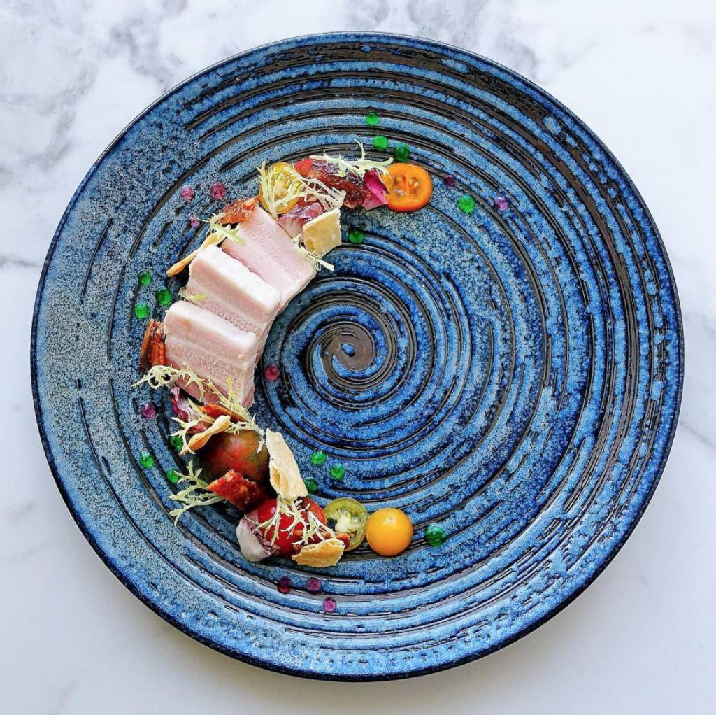 Copper Swirl dinner plate 25cm